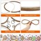 5 Pieces 8 Inch Embroidery Hoops Frame Round Imitated Wood Circle